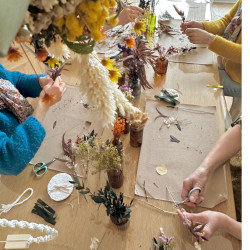 Atelier couronne de fleurs